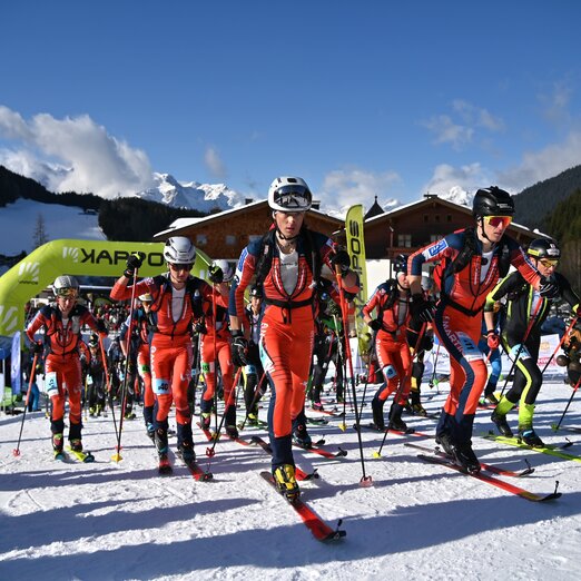 Daniel Ganahl und Armin Höfl vom Start weg an der Spitze | © Ski Austria / Weigl