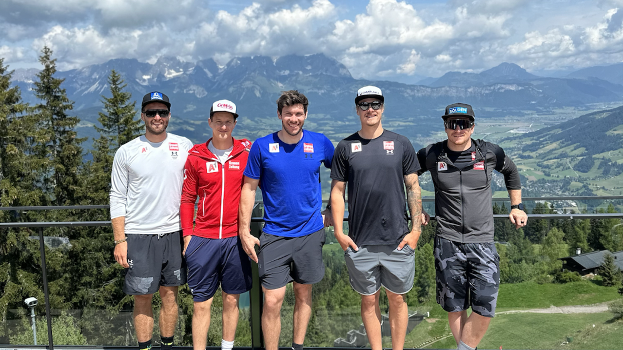Das WC-3 Team am Streif-Start | © Ski Austria / Schrammel
