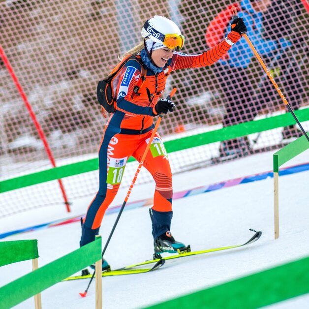 Verticalspezialistin Sarah Dreier kommt auch in den Olympiadisziplinen immer besser in Fahrt | © Skimostats