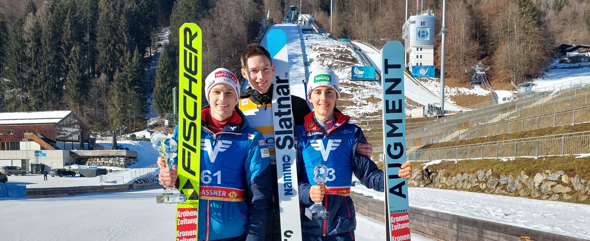 Bischofshofen Conti Cup Podest Schuster Müller | © Ski Austria