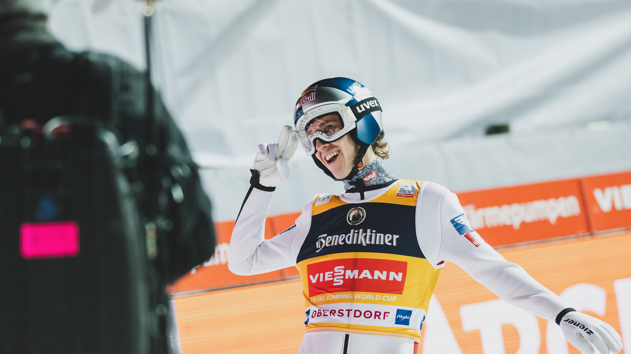Oberstdorf Skifliegen Tschofenig Jubel | © EXPA