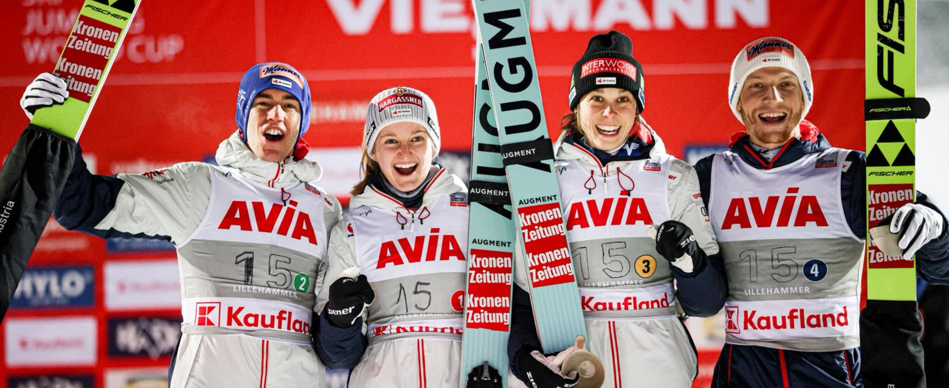 Lillehammer Mixed Freitag Kraft, Mühlbacher, Eder, Hörl