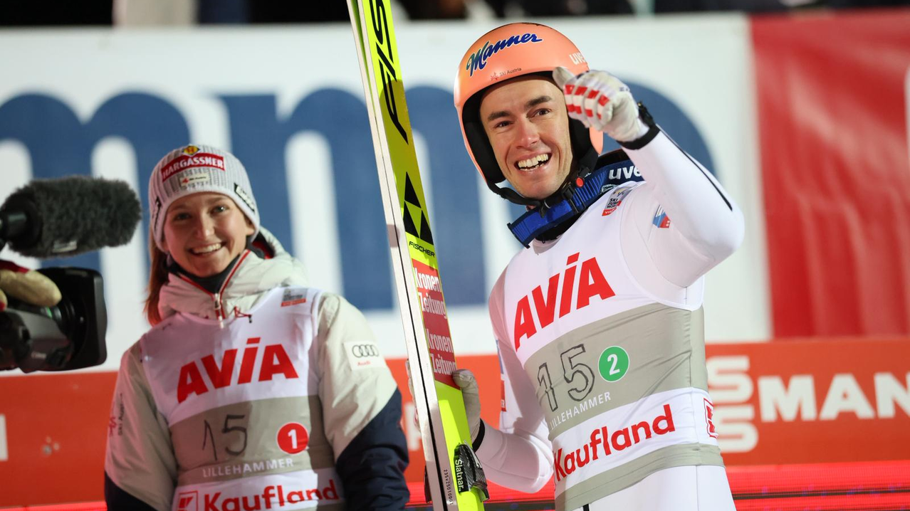 Lillehammer Mixed Freitag Mühlbacher Kraft 2 | © FIS/Action Press/Julia Piatkowska