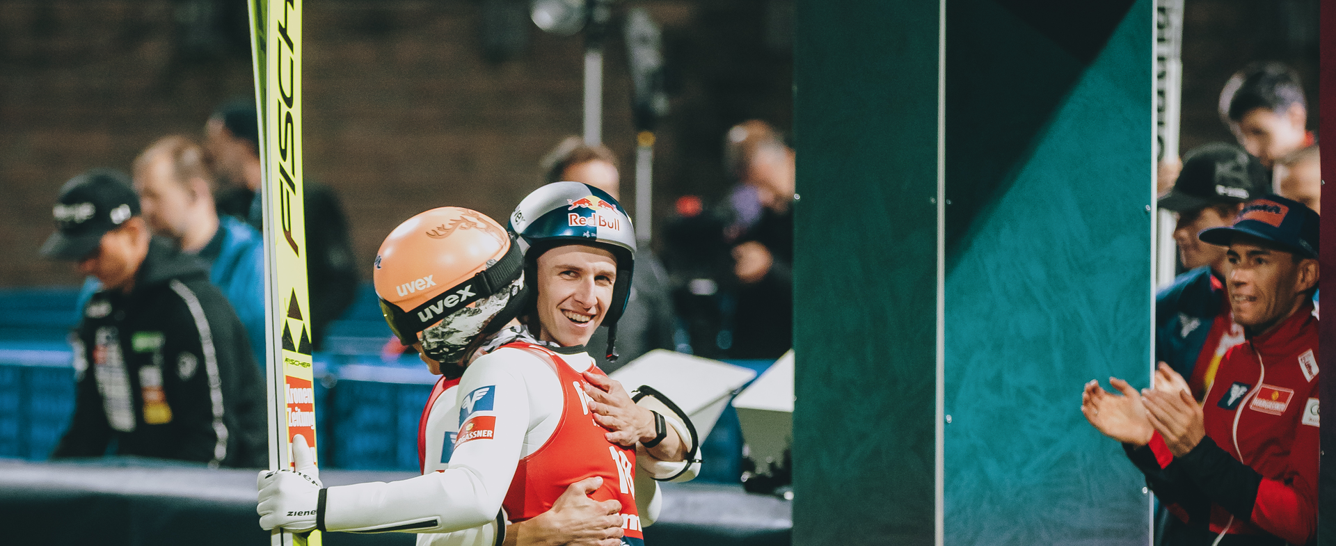 SGP Predazzo Tschofenig Hörl Jubel | © EXPA