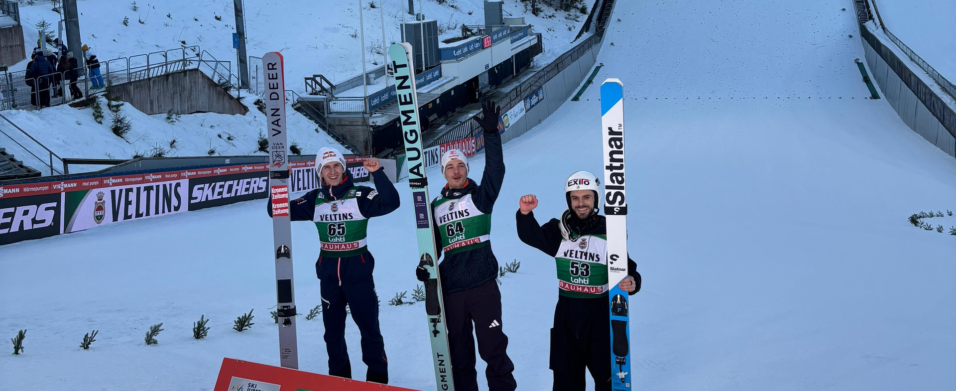 Lahti Tschofenig Siegerbild | © Ski Austria